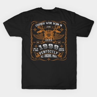 Legends Born In June 1990 33rd Birthday T-Shirt